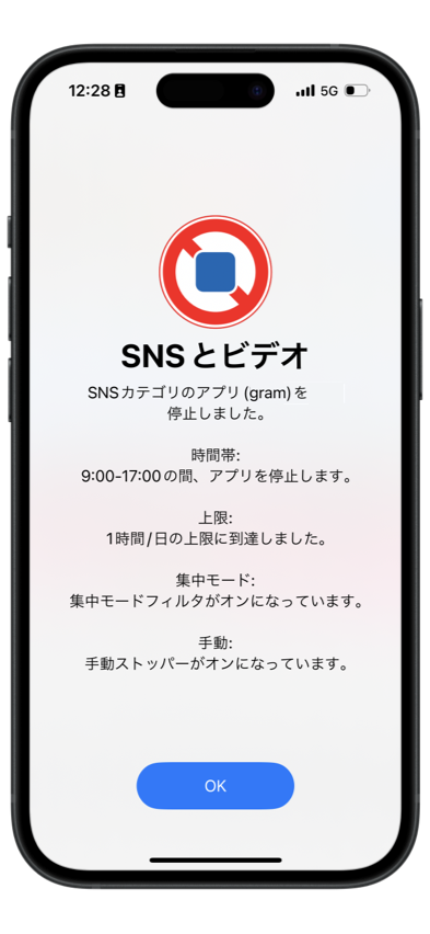 延長なしの停止